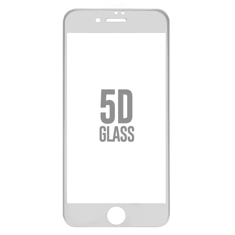Folie Sticla Apple iPhone 8 4D/5D Alb - vivimall.ro