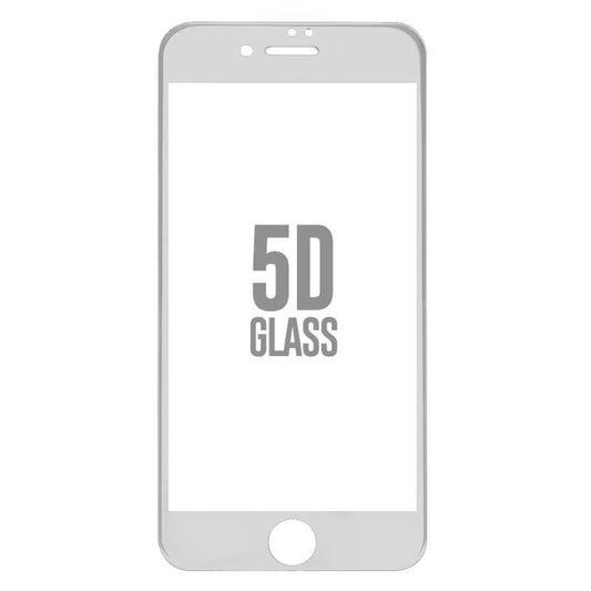 Folie Sticla Apple iPhone 8 4D/5D Alb - vivimall.ro