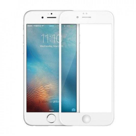 Folie Sticla Apple iPhone 8 Plus Full Face Alb - vivimall.ro