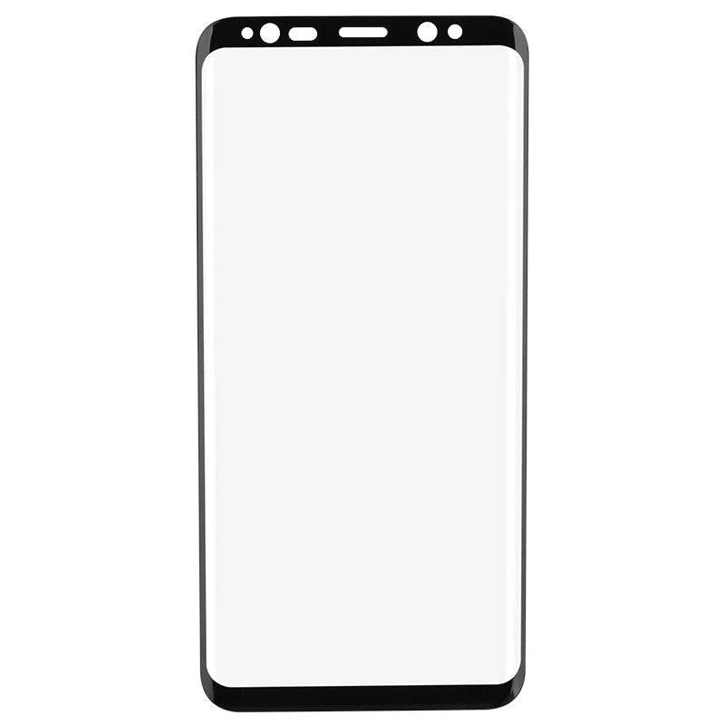 Folie Sticla Curbata Flippy compatibila cu  Samsung Galaxy S8, cu lipici pe conturul negru, Full Face V2 Negru - vivimall.ro