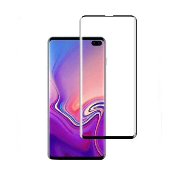 Folie Sticla Curbata Flippy pentru  Samsung S10 Plus Full Glue Negru - vivimall.ro