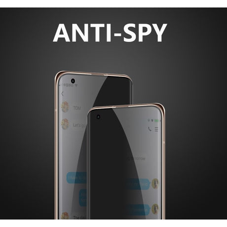 Folie Sticla curbata securizata Flippy compatibila cu Samsung S21 Ultra Full Glue Privacy Negru - vivimall.ro