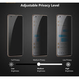 Folie Sticla curbata securizata Flippy compatibila cu Samsung S21 Ultra Full Glue Privacy Negru - vivimall.ro