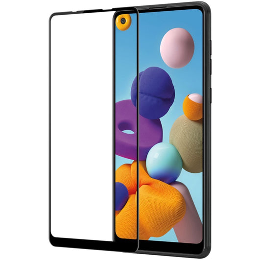 Folie Sticla Vivimall® pentru Samsung A21S 111D Negru - vivimall.ro