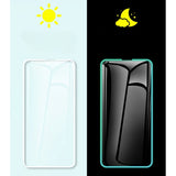 Folie Sticla Securizata Flippy,  Luminous, compatibila cu Apple iPhone 12, Margine fosforescenta verde - vivimall.ro