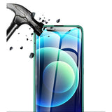 Folie Sticla Securizata Flippy,  Luminous, compatibila cu Apple iPhone 13 Pro, Margine fosforescenta verde - vivimall.ro