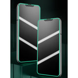 Folie Sticla Securizata Flippy,  Luminous, compatibila cu Apple iPhone 13 Pro, Margine fosforescenta verde - vivimall.ro