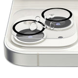 Folie Sticla pentru Camera, compatibila cu Apple iPhone 15 / 15 Plus, Full Glue, Negru - vivimall.ro