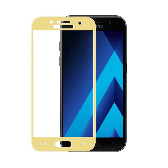 Folie Sticla Securizata, Flippy, compatibila cu Samsung Galaxy A7 2017 5D,  Auriu - vivimall.ro