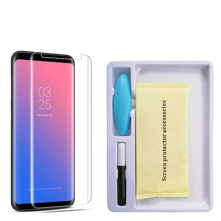 Folie Sticla Samsung Galaxy S8 Plus Full Glue Nano Water Transparent - vivimall.ro