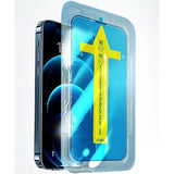 Folie sticla securizata cu sistem de montare usor si rapid Flippy pentru Apple iPhone 14 / 13 / 13 Pro, Transparent cu margini negre - vivimall.ro