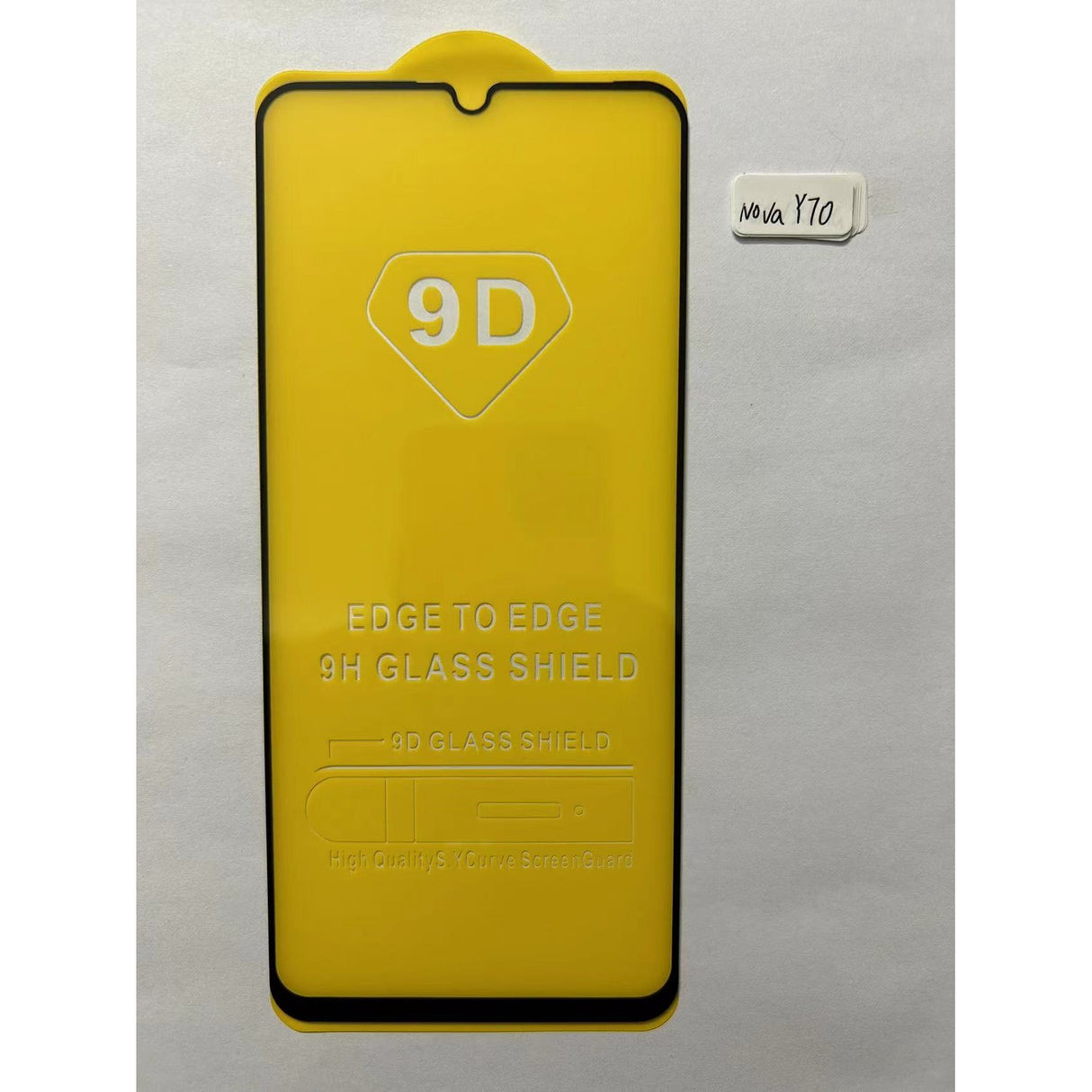 Folie Sticla Securizata Vivimall compatibil cu Huawei Nova Y70, Full Glue Negru - vivimall.ro