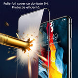 Folie Sticla Securizata Vivimall compatibil cu Oppo Reno 8 5G, Full Glue Negru - vivimall.ro
