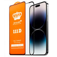 Folie sticlă securizată iPhone 16 Pro, Full Cover 111D, margini negre — vedere frontală produs