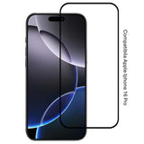 Folie Sticla Securizata, Vivimall, Compatibila cu Apple iPhone 16 Pro, Full Cover 9D, HD, Margini Negre, Transparenta - vivimall.ro