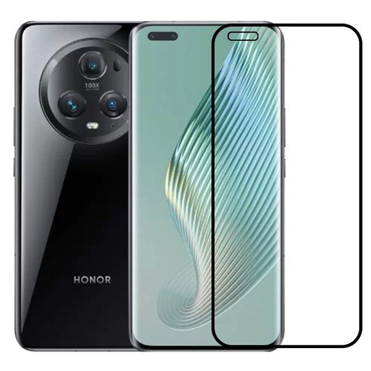 Folie Sticla Securizata, Flippy, Compatibila cu Honor Magic 5 Pro, Full Glue, Margini Negre, Transparent - vivimall.ro