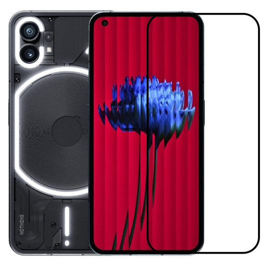 Folie Sticla Securizata, Vivimall, Compatibila cu Nothing Phone 1, Full Glue, Margini Negre, Transparent - vivimall.ro