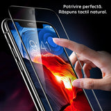 Folie Sticla Securizata, Vivimall, Compatibila cu Nothing Phone 2a, Full Glue, Margini Negre, Transparent - vivimall.ro