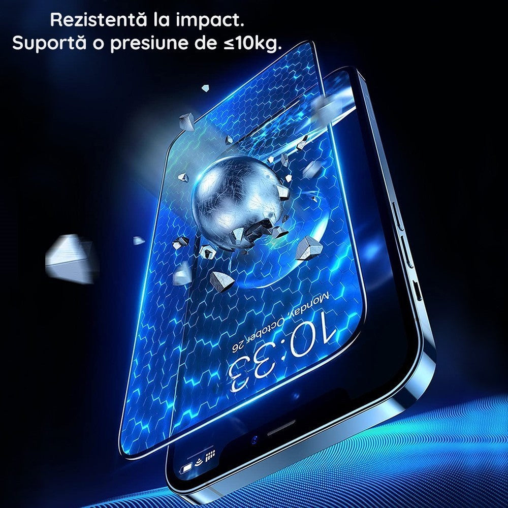 Folie Sticla Securizata, Vivimall, Compatibila cu Nothing Phone 2a, Full Glue, Margini Negre, Transparent - vivimall.ro