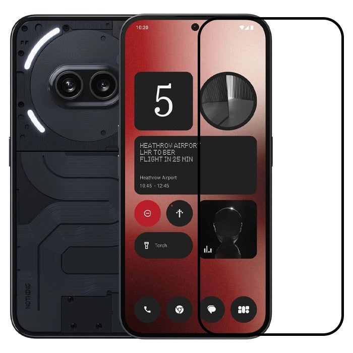 Folie Sticla Securizata, Vivimall, Compatibila cu Nothing Phone 2a, Full Glue, Margini Negre, Transparent - vivimall.ro