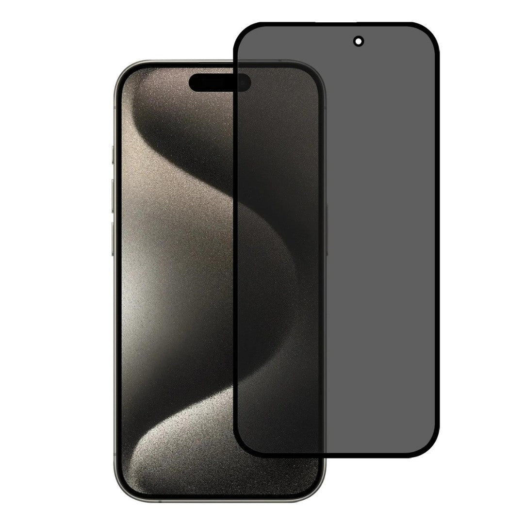 Folie Sticla Securizata, Vivimall, Pentru Apple iPhone 16, Privacy Classic, 2.5D, Confidentialitate 30°, Negru Transparent - vivimall.ro