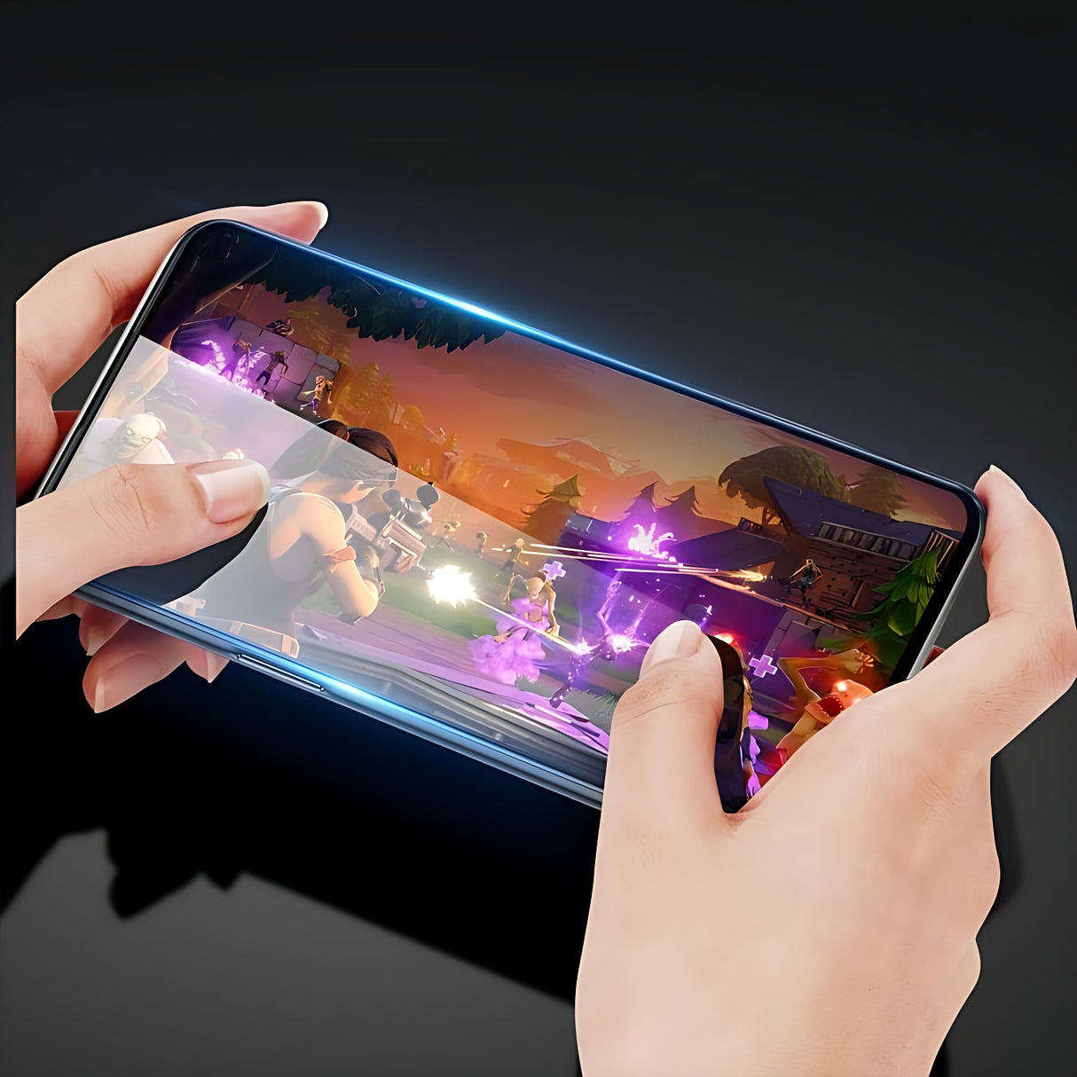 Folie securizată OnePlus Nord 3 5G montată pe telefon – vedere față completă