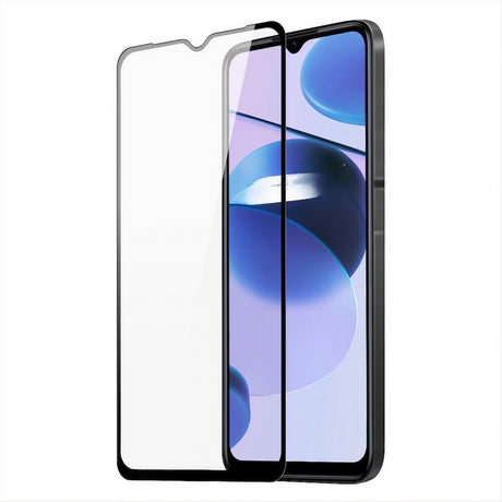 Folie sticlă securizată pentru Realme C53, Full Glue, margini negre, vedere frontală produs