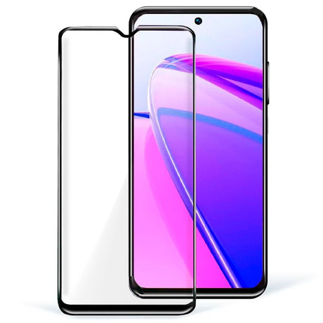 Folie sticlă securizată Vivimall pentru Realme C55, Full Glue, margini negre, vedere frontală