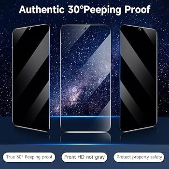 Folie Sticla Securizata, Vivimall, Pentru Samsung Galaxy A55, Privacy Classic, 2.5D, Confidentialitate 35°, Negru Transparent - vivimall.ro