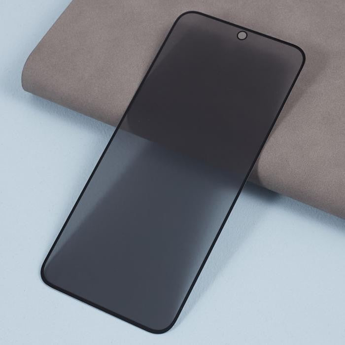 Folie Sticla Securizata, Vivimall, Pentru Samsung Galaxy A55, Privacy Classic, 2.5D, Confidentialitate 35°, Negru Transparent - vivimall.ro