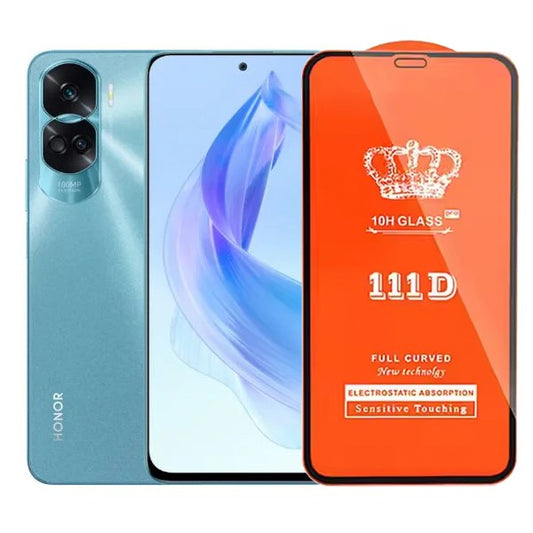 Folie Sticla Securizata pentru Honor 90 Lite, Vivimall, Compatibila cu Honor 90 Lite, Full Cover 111D, HD, Margini Negre, Transparenta - vivimall.ro