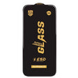 Folie sticlă securizată Apple iPhone 16, ESD Super HD Glass, margini negre, vedere frontală