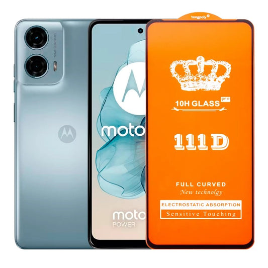 Folie Sticla Securizata pentru Motorola Moto G24, Flippy, Sticla de Protectie Compatibila cu Motorola Moto G24, Full Cover 111D, HD, Margini Negre, Transparenta - vivimall.ro