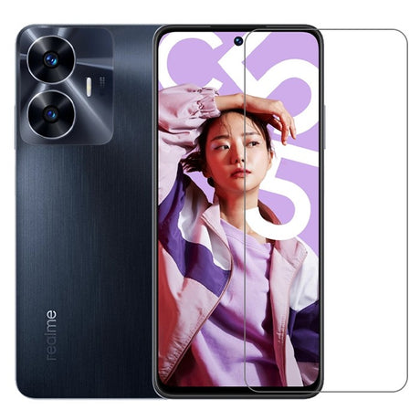 Folie sticlă securizată Realme C55, 2.5D HD transparentă, vedere frontală