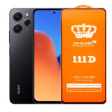 Folie Sticla Securizata pentru Xiaomi Redmi 12, Vivimall, Sticla de Protectie Compatibila cu Xiaomi Redmi 12, Full Cover 111D, HD, Margini Negre, Transparenta - vivimall.ro