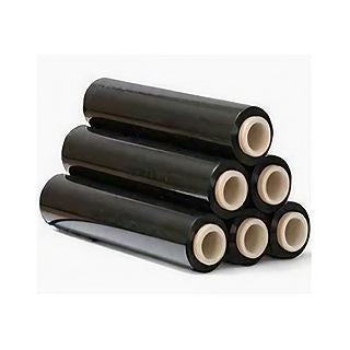 Folie Stretch Neagra pentru Uz Manual, 500mm Latime , 1.5 Kg/Rola , 6 role/bax - vivimall.ro
