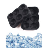 Forma Pentru Gheata, 6 Forme Sferice, Din Silicon, 17 X 12 X 6 Cm, Negru - vivimall.ro