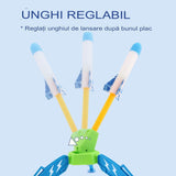 Jucarie Pentru Copii, Lansator De Rachete Cu Piciorul, Un Singur Lansator, 6 Rachete Fara Lumini, 40.5 Cm Inaltime, Multicolor - vivimall.ro