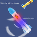 Jucarie pentru Copii, Vivimall, Lansator de Rachete cu Piciorul, un Singur Lansator, 6 Rachete Fara Lumini, 40.5 cm Inaltime, Multicolor - vivimall.ro