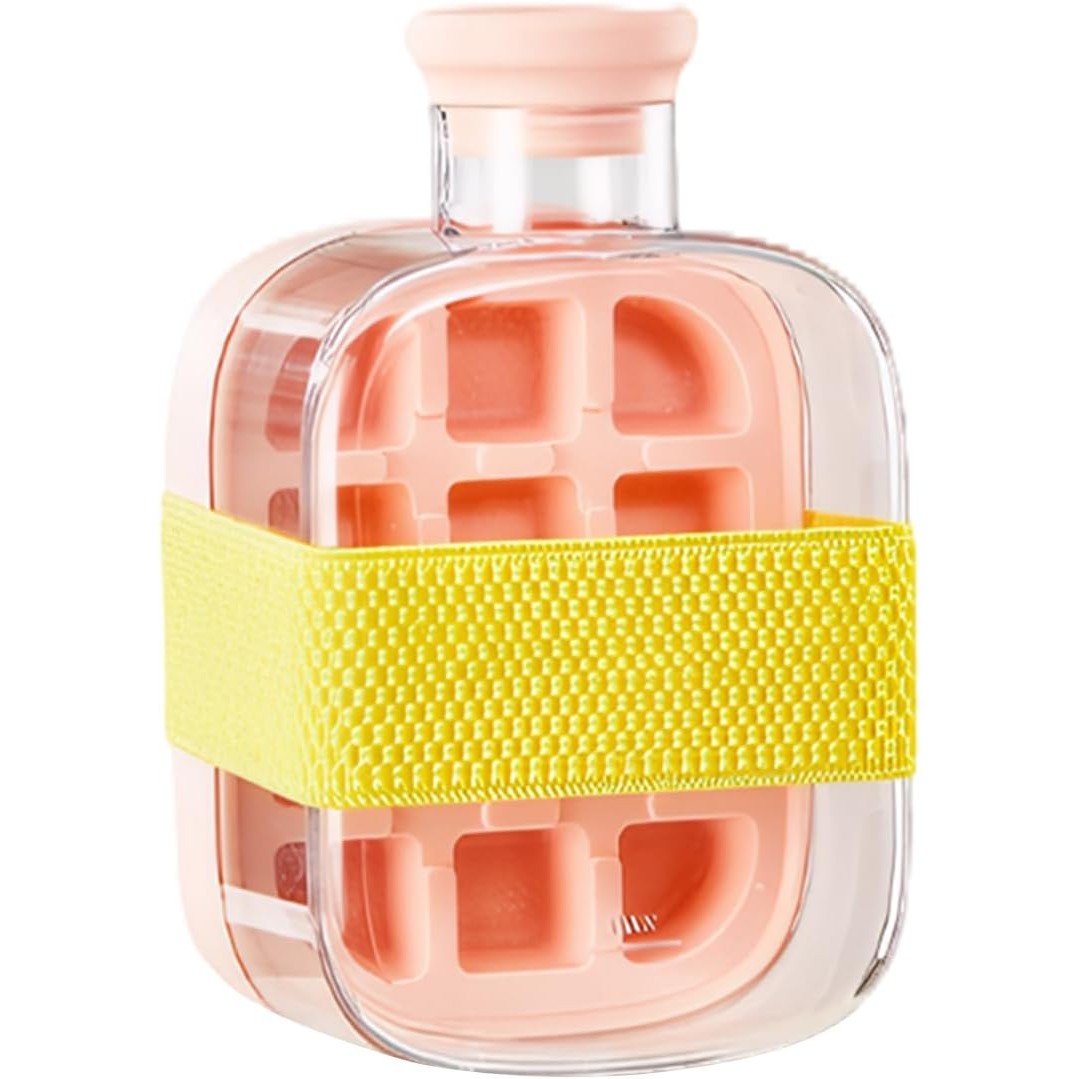 Forma De Gheata, 2In1, Tip Sticla Cu Pai, 500 Ml, 12 Cuburi