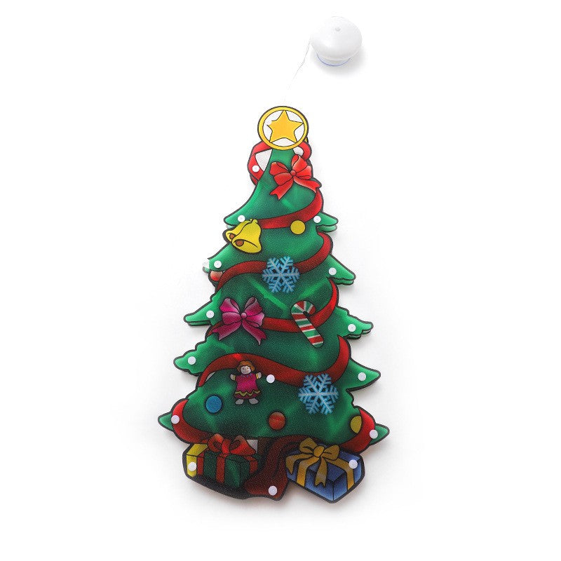 Decoratiune De Craciun Pentru Fereastra Brad, Cu Led-Uri, 26 Cm