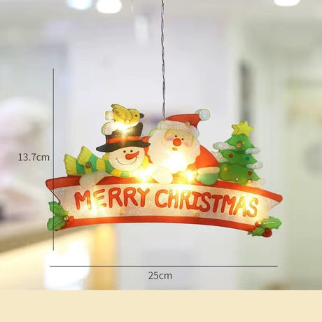 Decoratiune De Craciun Pentru Fereastra Merry Christmas, Cu Led-Uri, 24 Cm