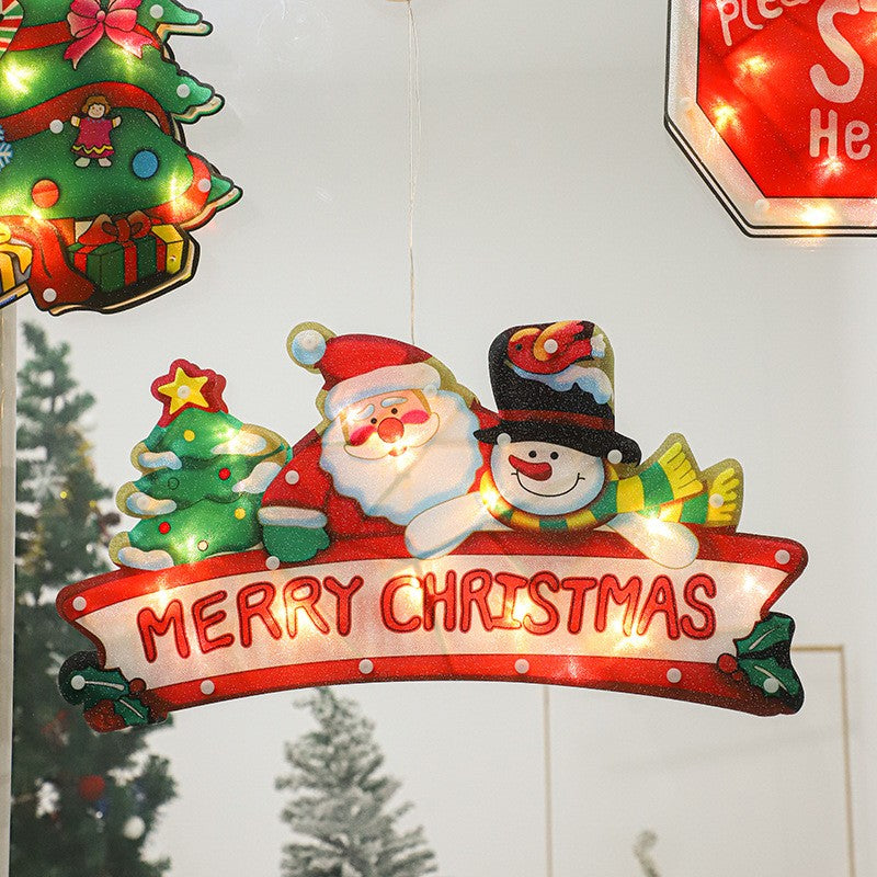 Decoratiune De Craciun Pentru Fereastra Merry Christmas, Cu Led-Uri, 24 Cm