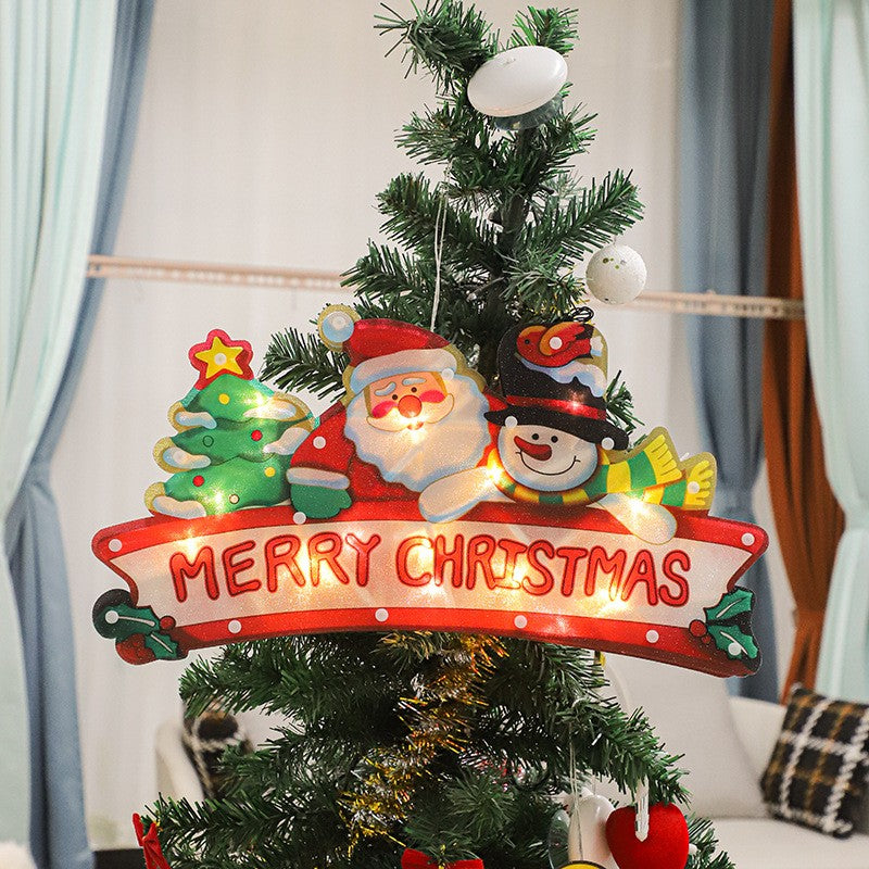 Decoratiune De Craciun Pentru Fereastra Merry Christmas, Cu Led-Uri, 24 Cm