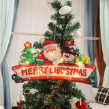 Decoratiune De Craciun Pentru Fereastra Merry Christmas, Cu Led-Uri, 24 Cm