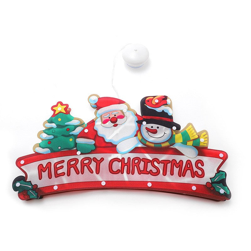 Decoratiune De Craciun Pentru Fereastra Merry Christmas, Cu Led-Uri, 24 Cm