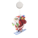 Decoratiune De Craciun Pentru Fereastra Mos Craciun Pe Schiuri, Cu Led-Uri, 15 Cm