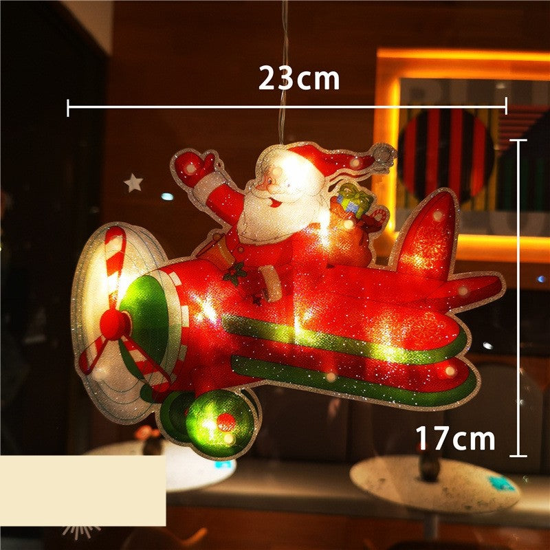 Decoratiune De Craciun Pentru Fereastra Avion, Cu Led-Uri, 23 Cm