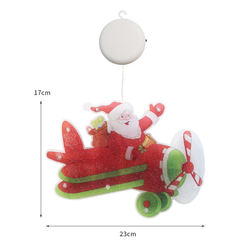 Decoratiune De Craciun Pentru Fereastra Avion, Cu Led-Uri, 23 Cm