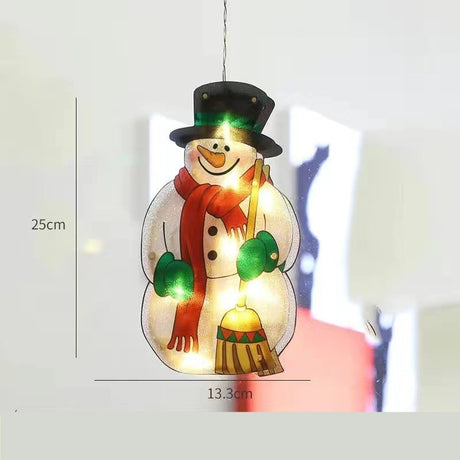 Decoratiune De Craciun Pentru Fereastra Om De Zapada, Cu Led-Uri, 26 Cm
